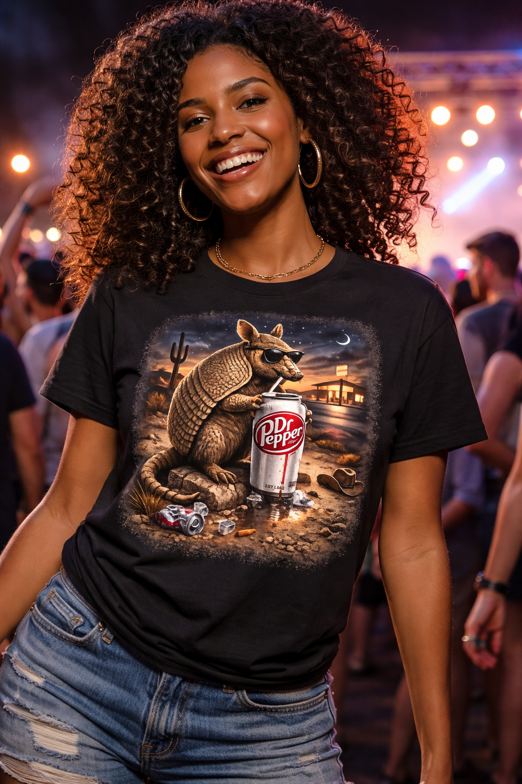 Armadillo Desert Diet Dr Pepper Tee