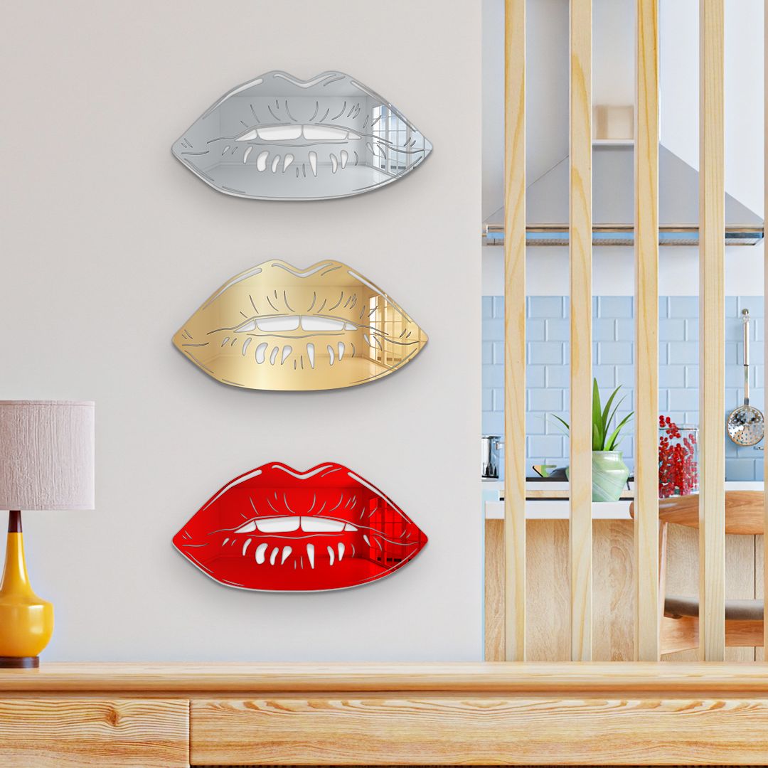 Luxe  Mirror Lips Wall Art