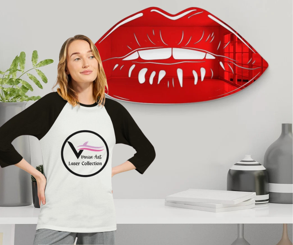 Luxe  Mirror Lips Wall Art