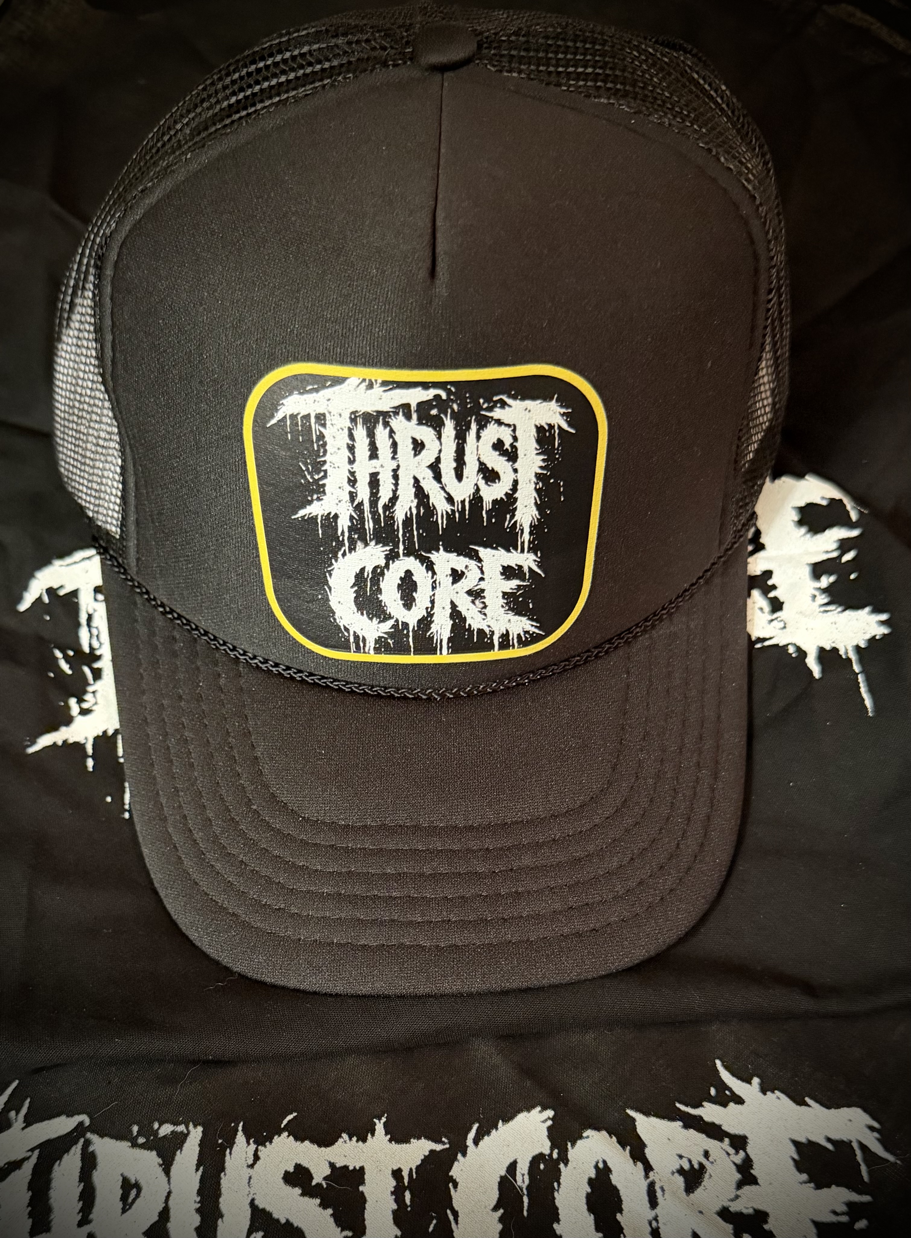Thrustcore Black Trucker Hat