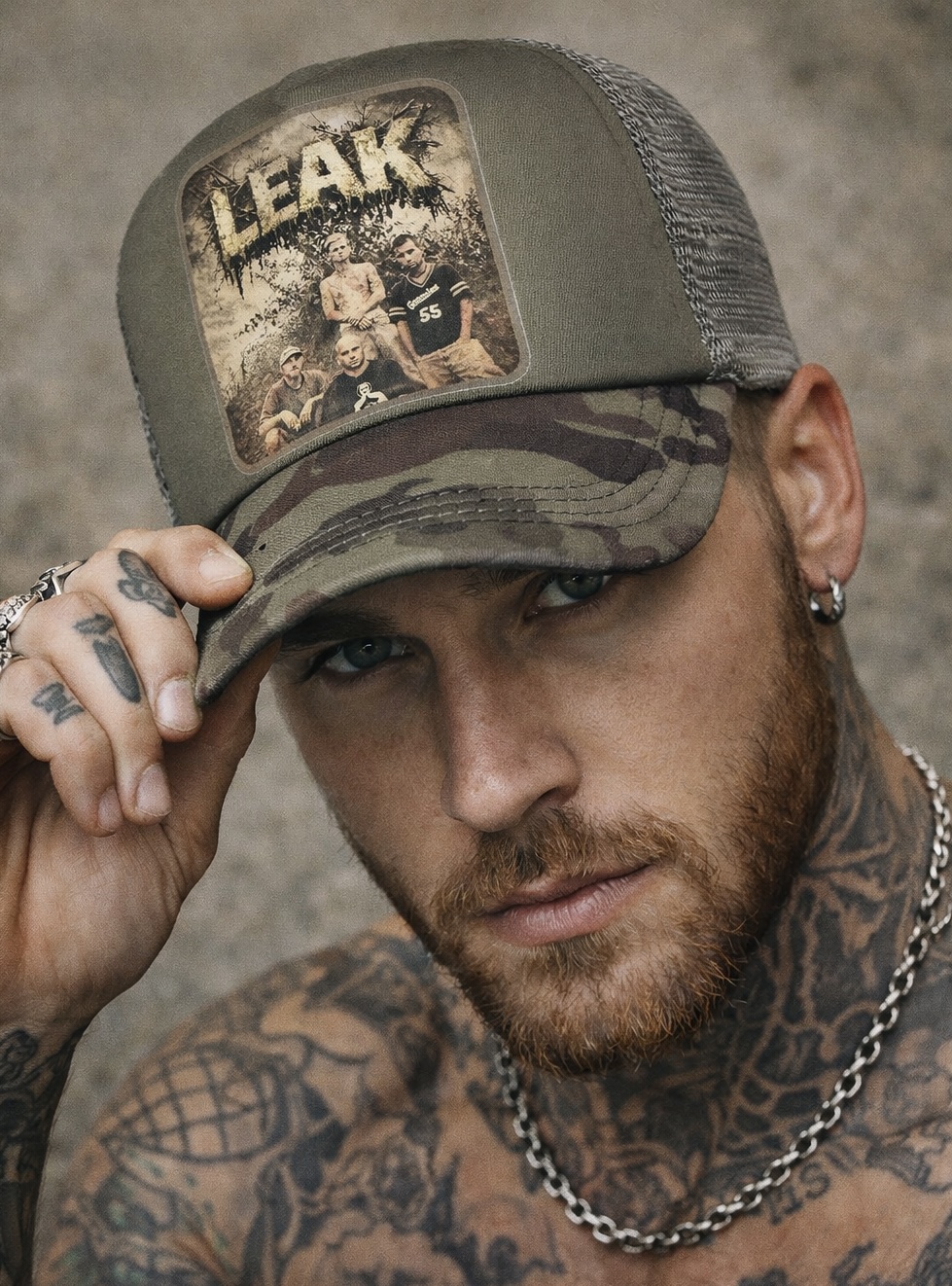 Leak Camo Trucker Hat