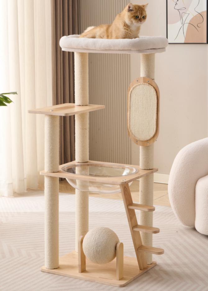Solid wood cat climbing frame