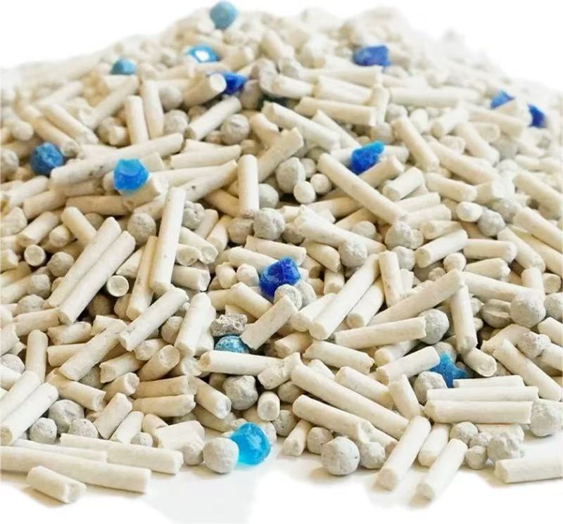 Tofu and bentonite mixed cat litter