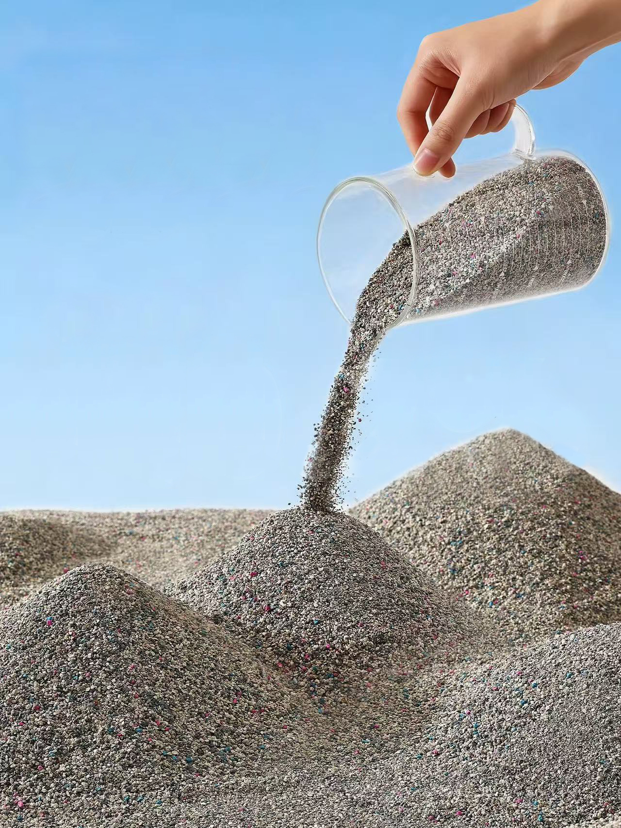 crushed bentonite cat litter