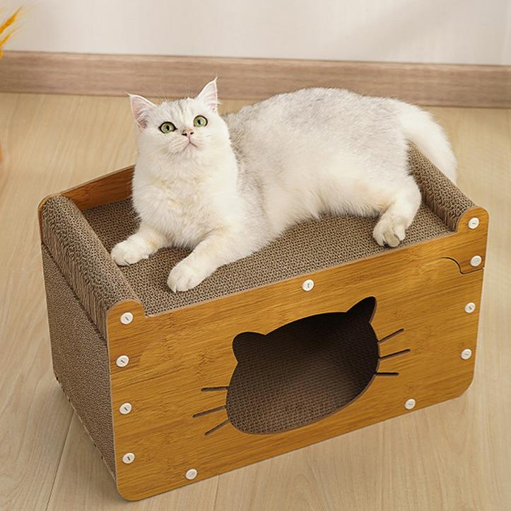 Sheet and solid wood series corrugated paper cat scratching boards
