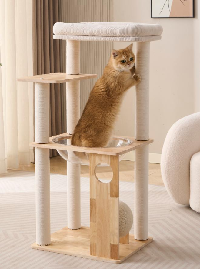 Solid wood cat climbing frame