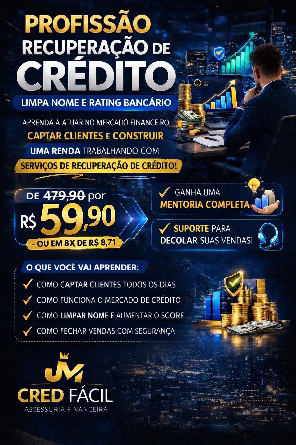 TRABALHE COM RECUPERAÇÃO DE CRÉDITO - LIMPA NOME - RATING BANCÁRIO