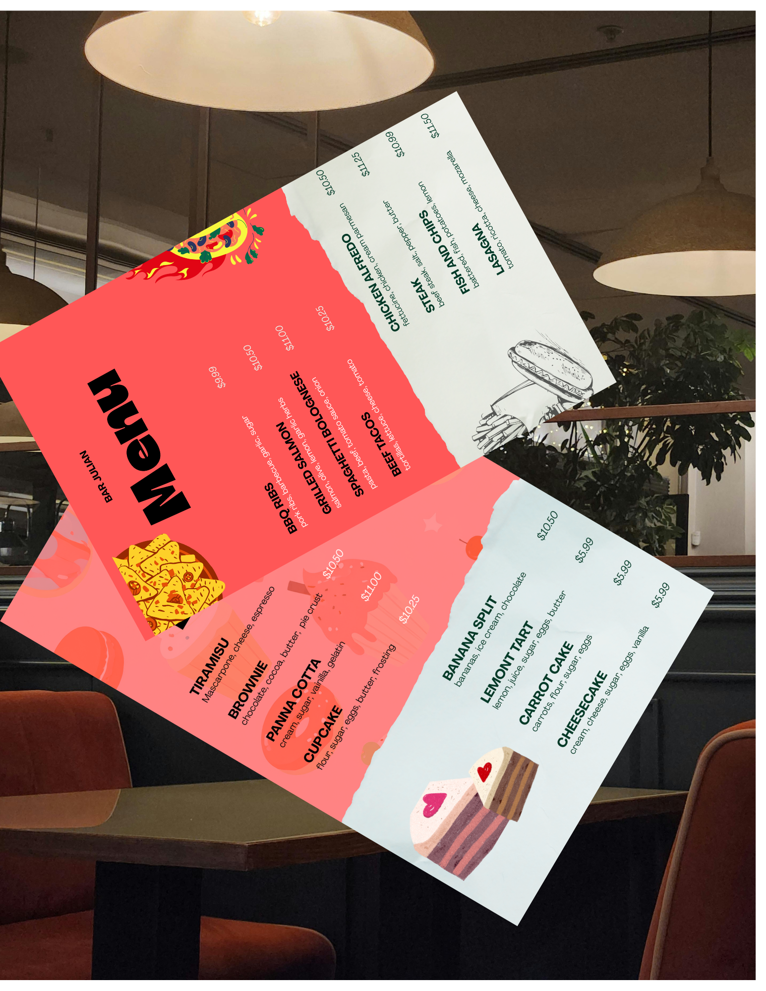 Modern Restaurant Menu Template – Customizable PDF for Dining Experience