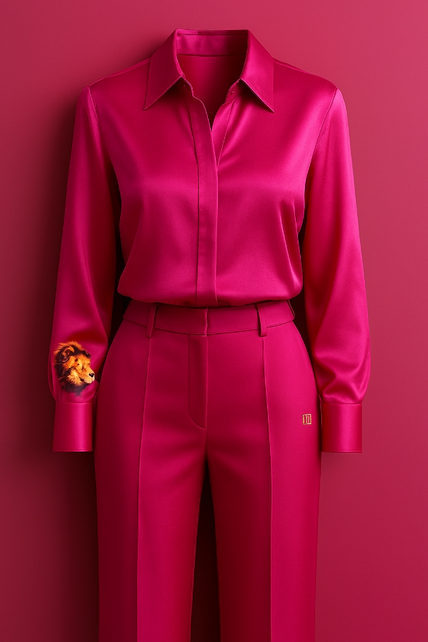 Satin Fuchsia Women's Suit