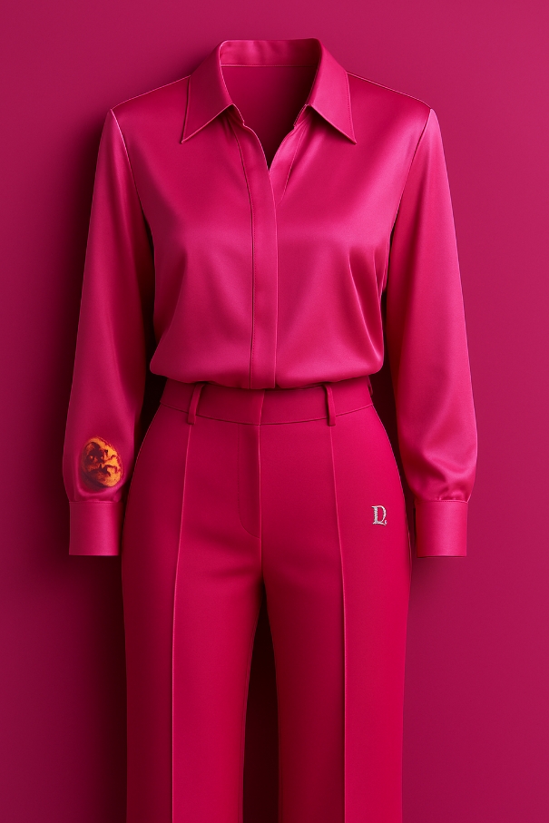 Satin Fuchsia Women's Suit