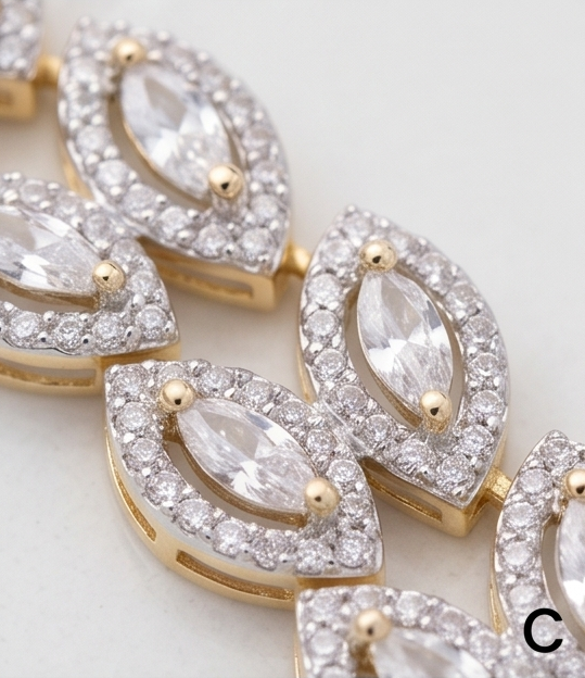 Elegant Gold and Diamond Bracelet BRC-004