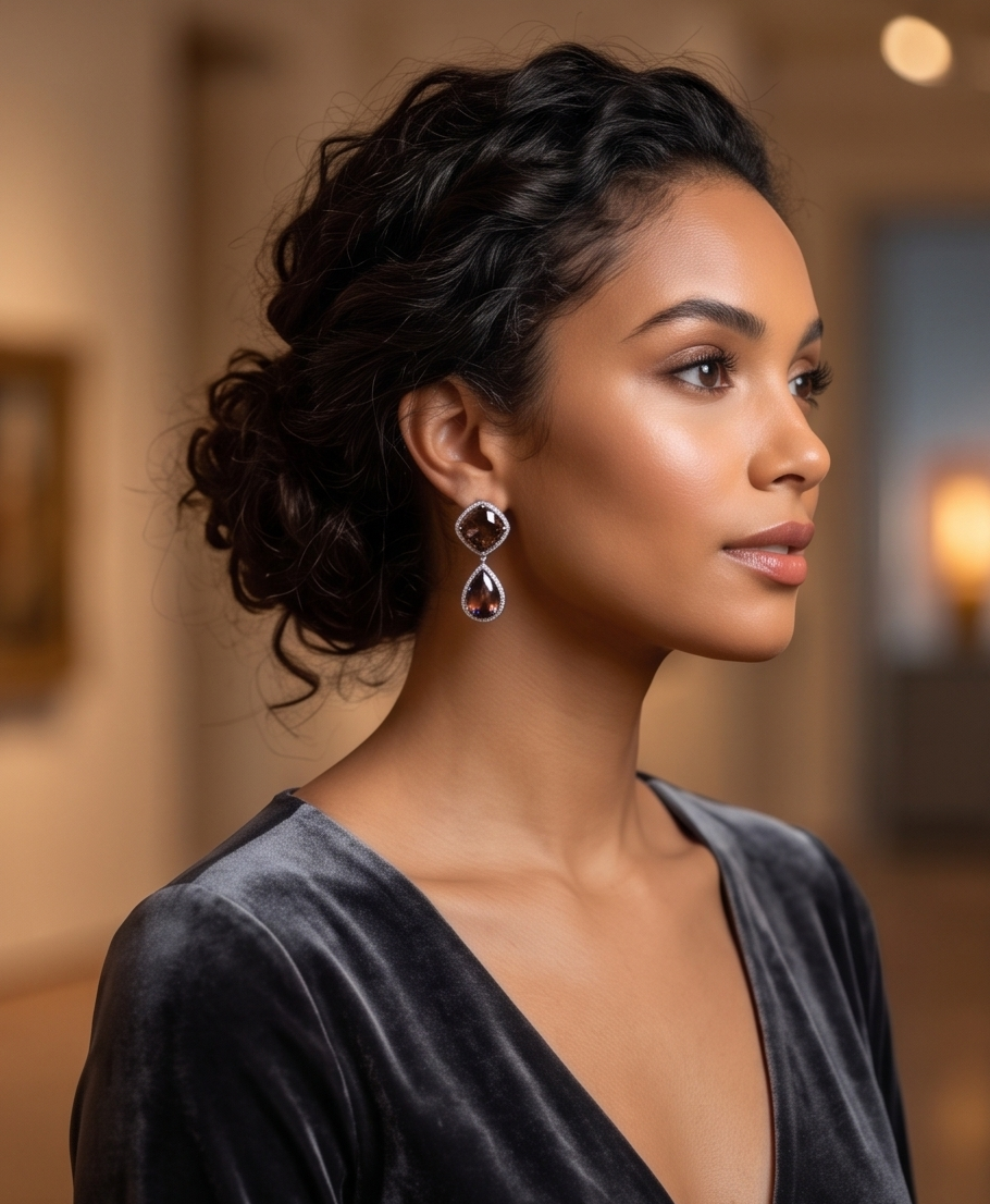 Elegant Amethyst Drop Earrings