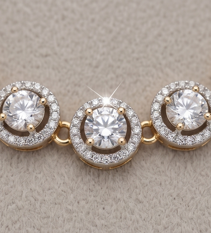 Elegant Diamond Necklace Set NEC-006