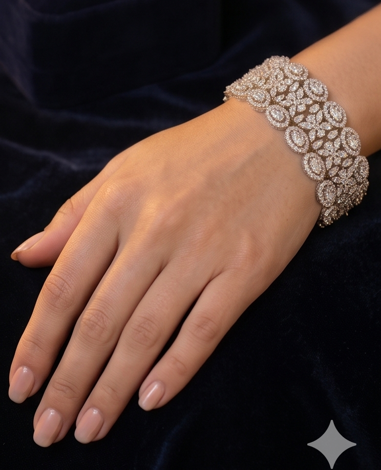 Gold Floral Bracelet BRC-003