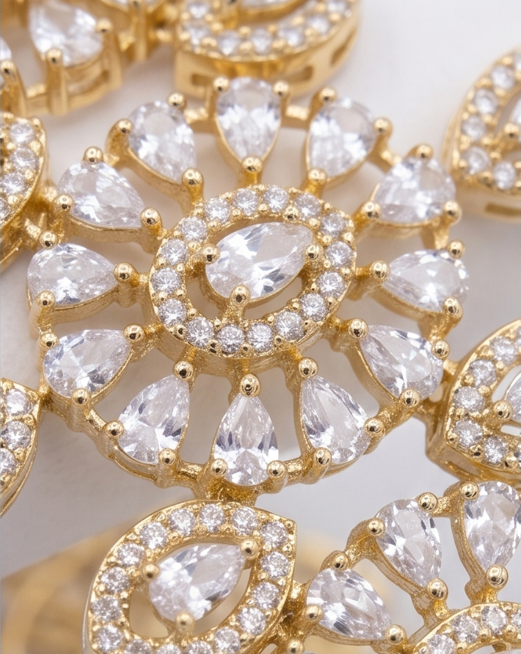 Gold Floral Bracelet BRC-003