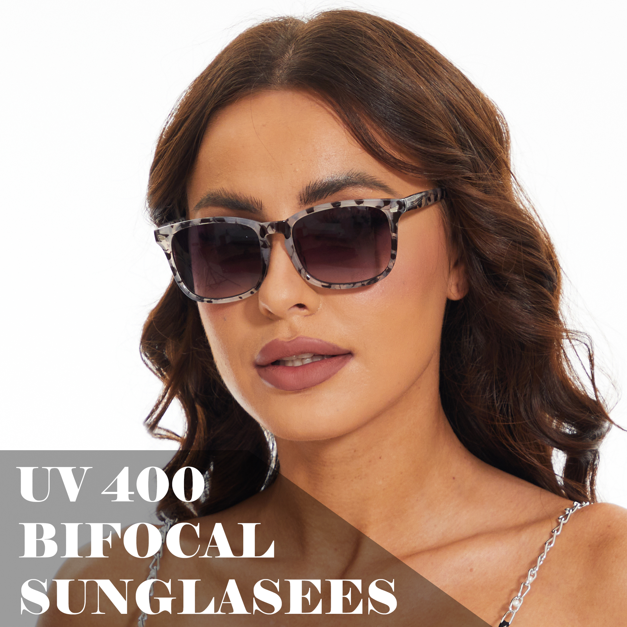 Bifocal Sunglasses For Women Classic Retro Reading Sunglasses 3 Pack UV400 Sun Readers Glasses With Metal Spring +1.5