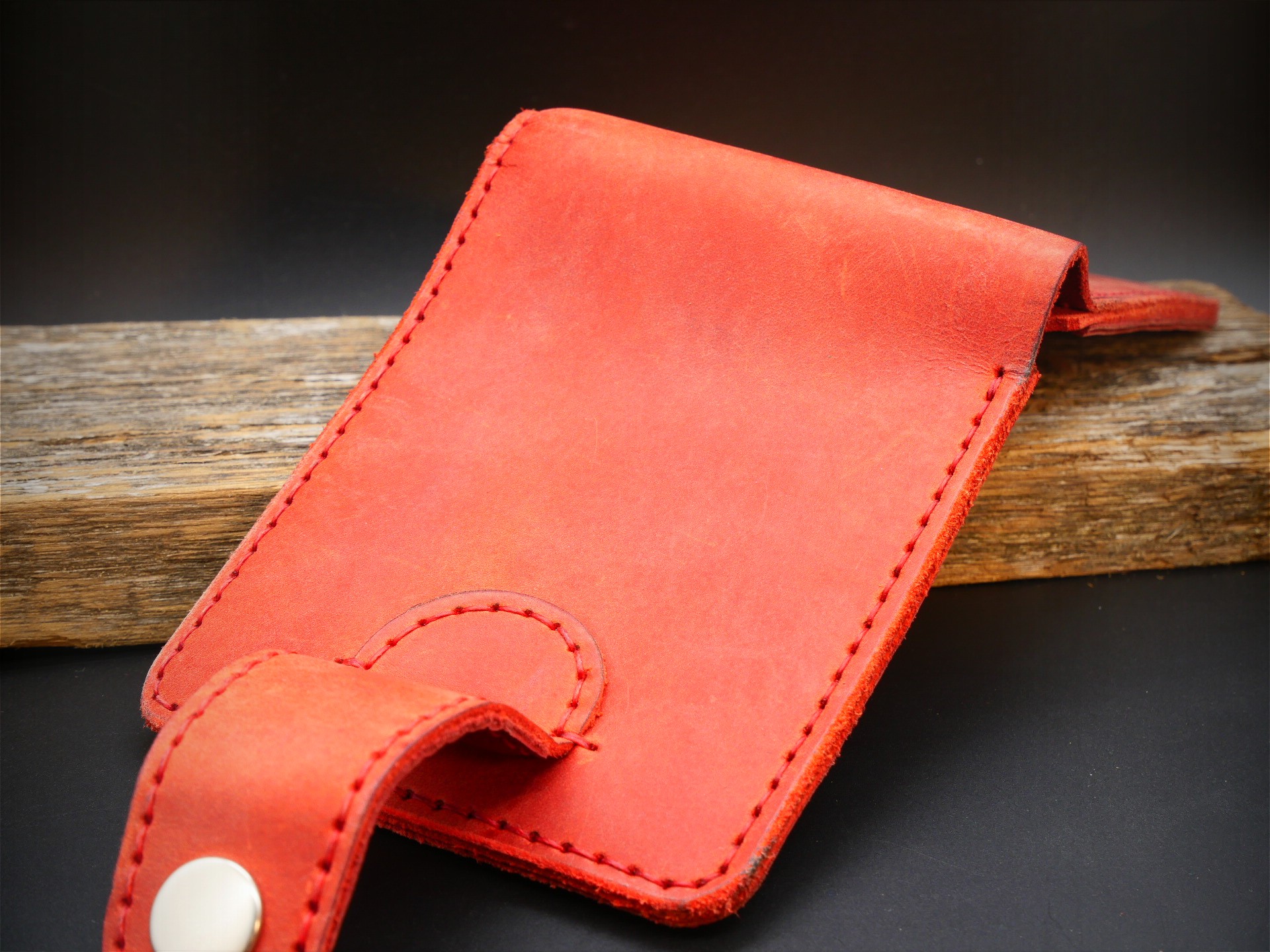 Odinė piniginė "Crazy Horse" (raudona)