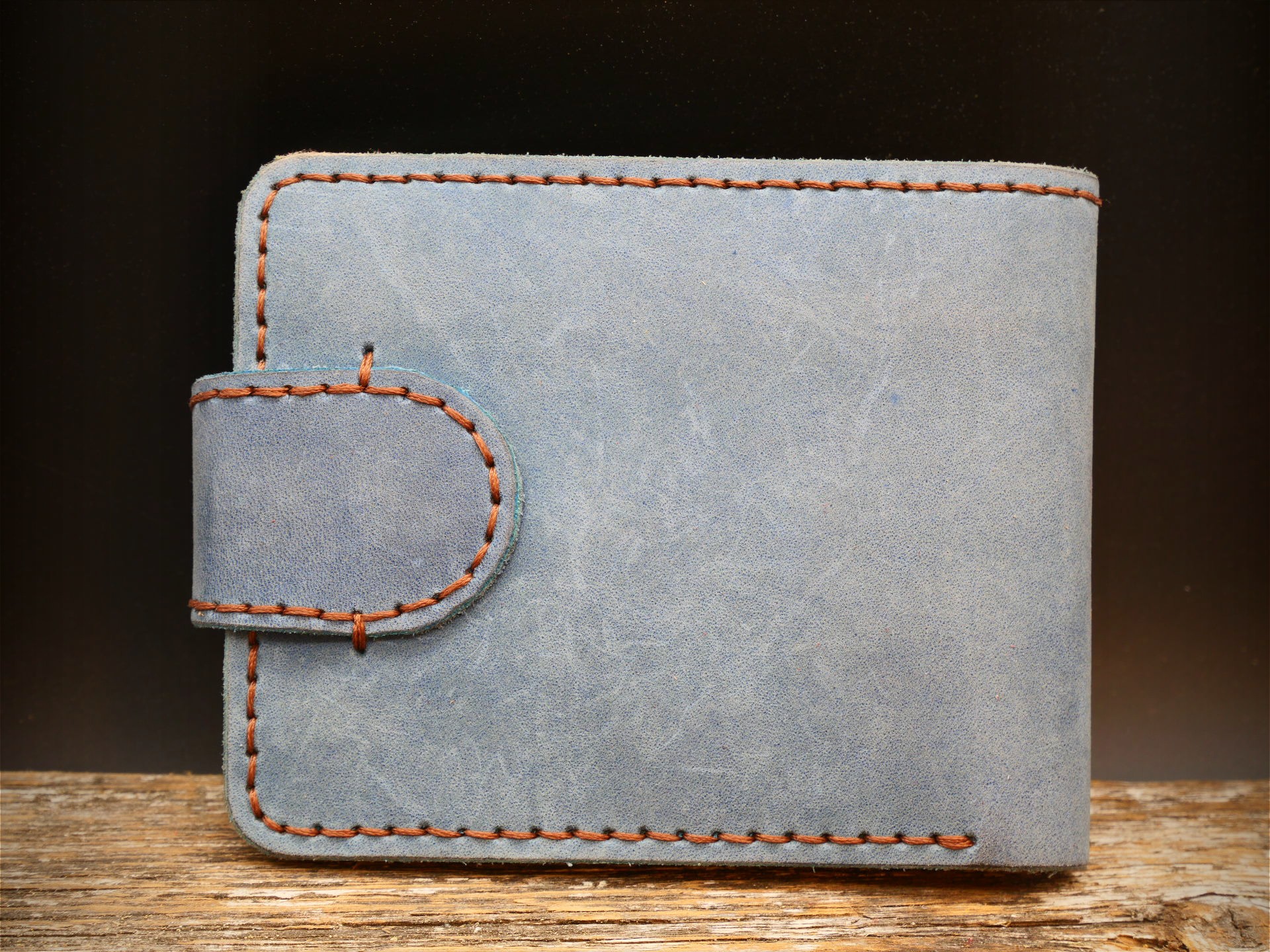 Odinė piniginė "Crazy Horse" (mėlyna)