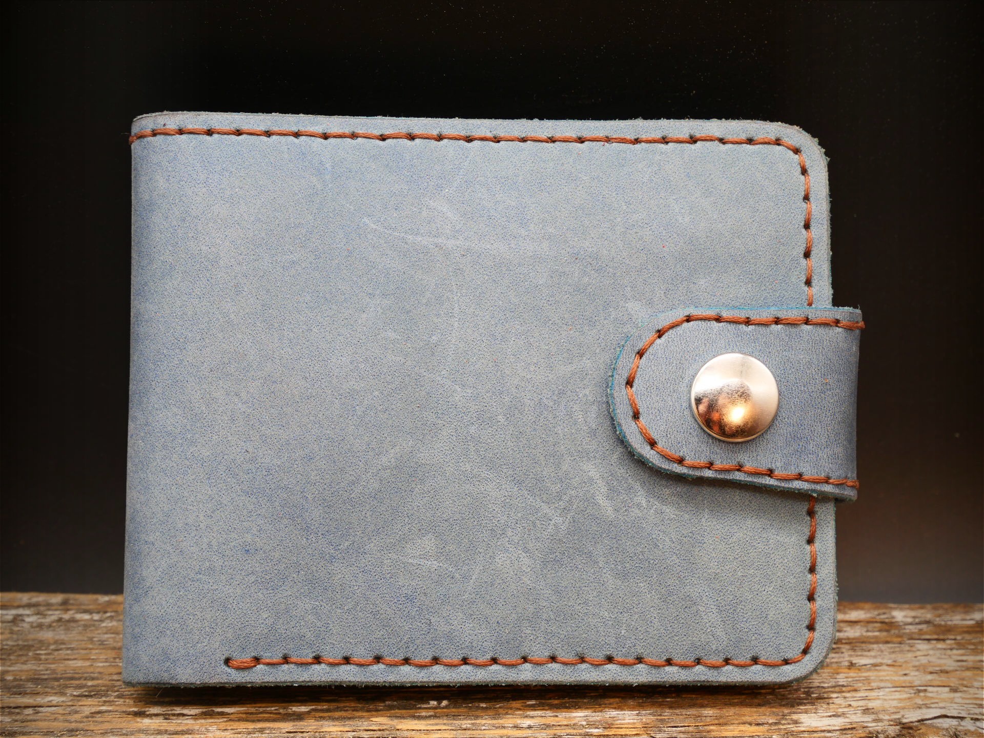 Odinė piniginė "Crazy Horse" (mėlyna)