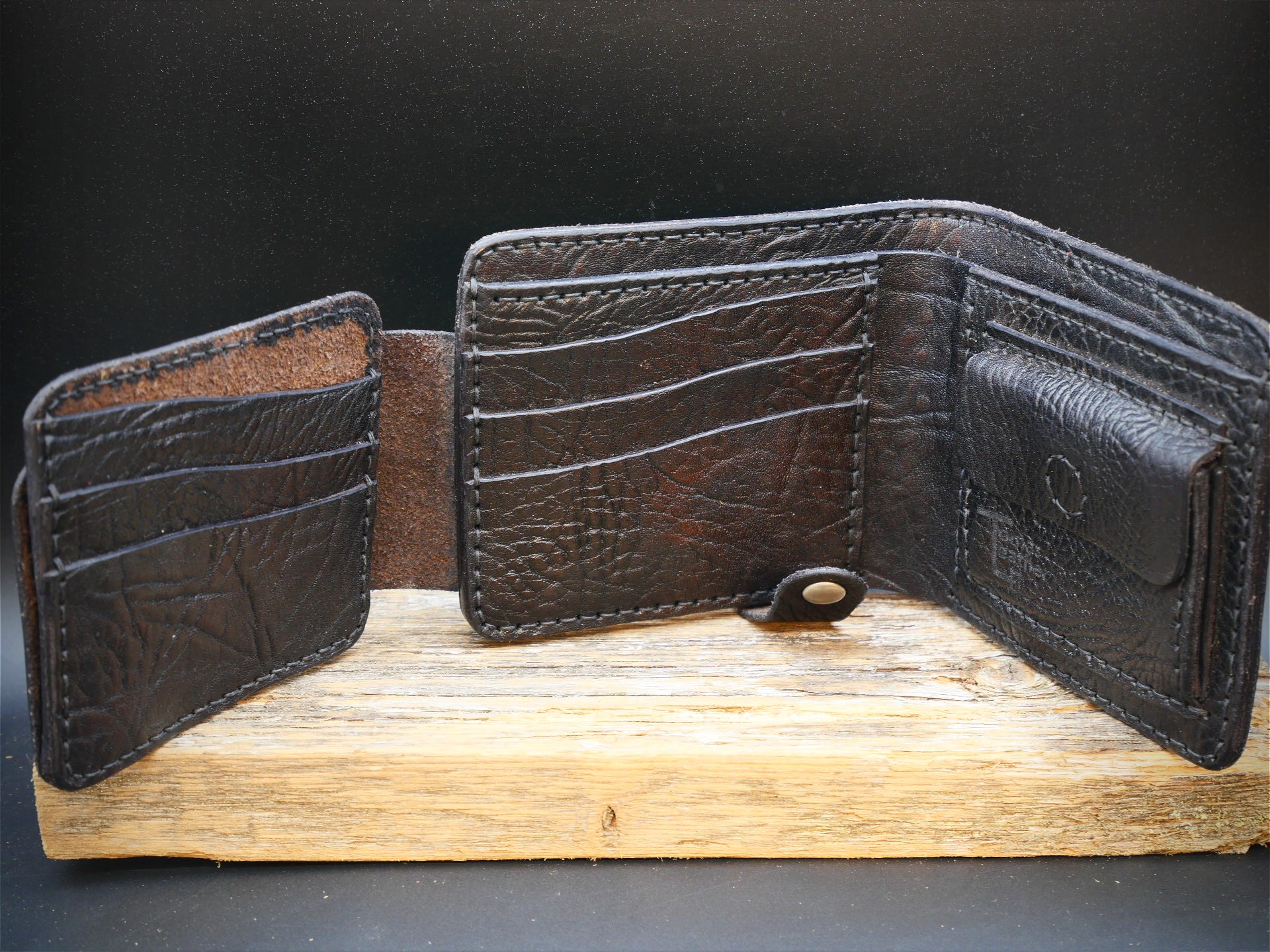 Odinė piniginė "Black Elephant"