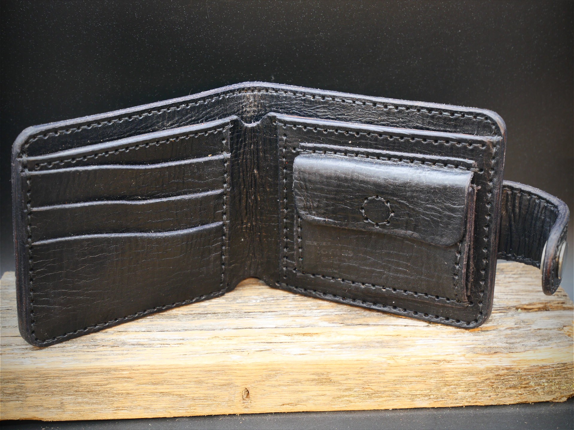 Juoda odinė piniginė