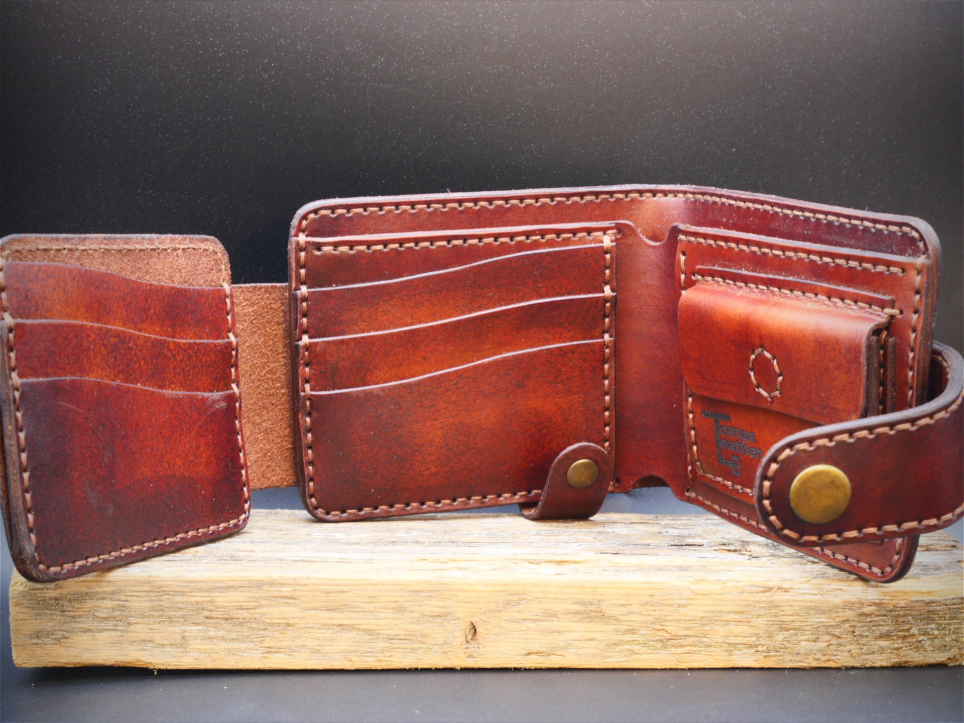 Odinė piniginė "Kaštonas"