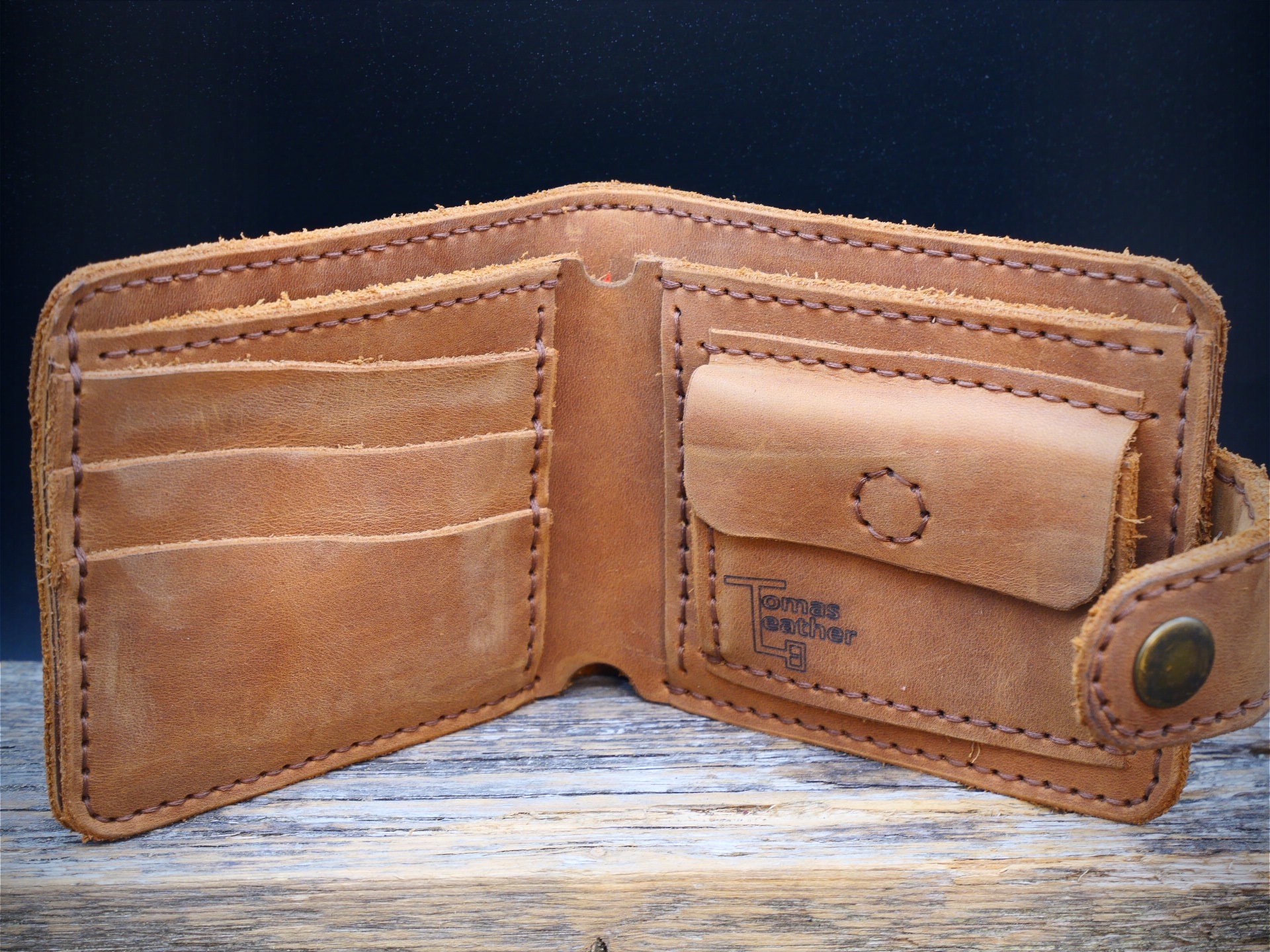 Odinė piniginė "Crazy Horse" (ruda)