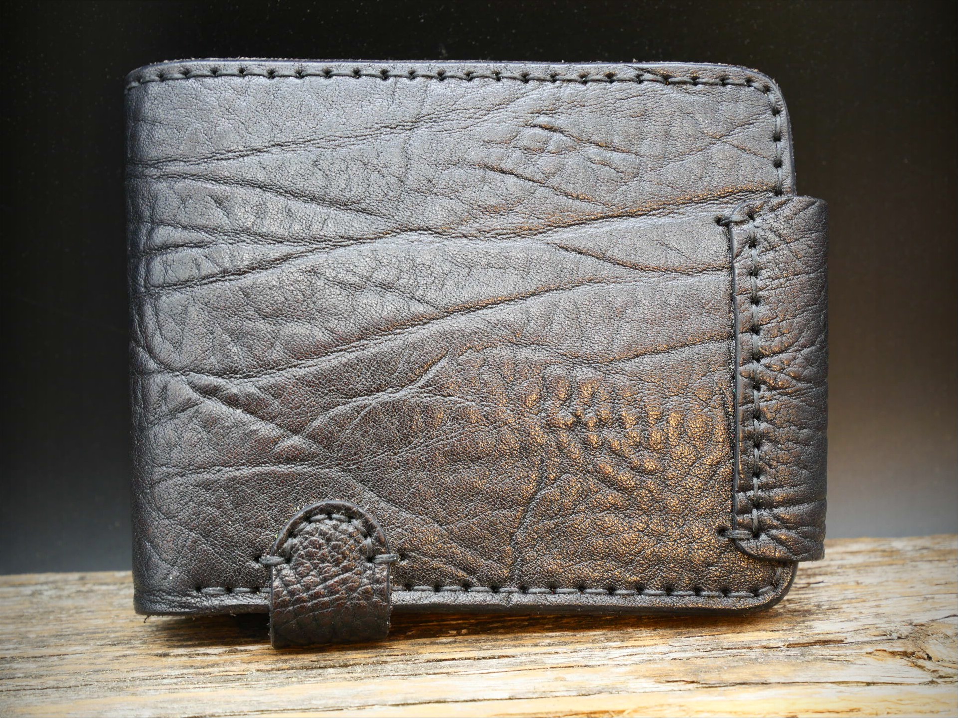 Odinė piniginė "Black Elephant"