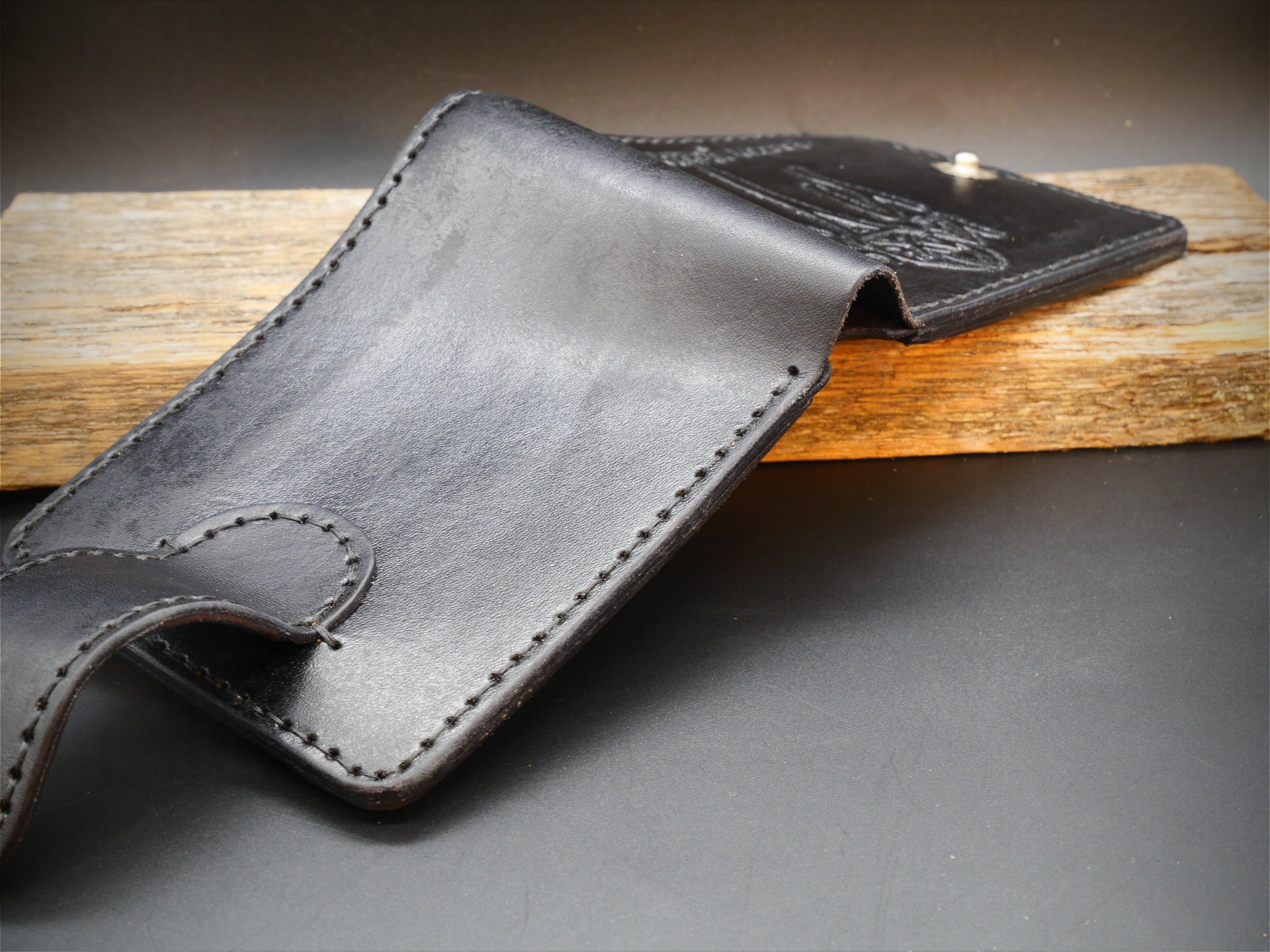 Odinė piniginė "Ukraina" (juoda)