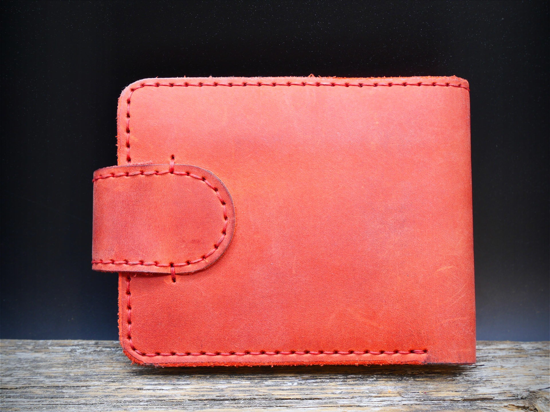 Odinė piniginė "Crazy Horse" (raudona)