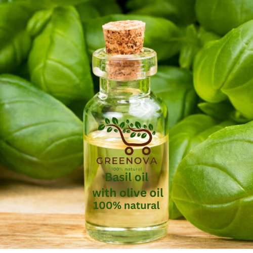 Basil oil with olive oil