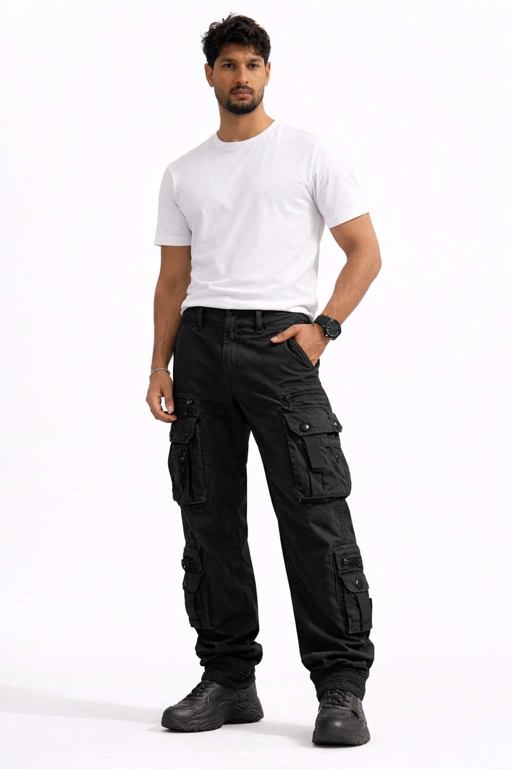 Batman Black Straight Fit Cargo
