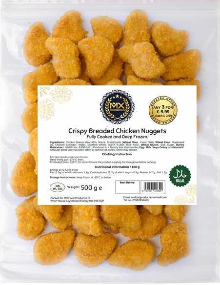 Mx Crispy Breaded Chicken Nuggets (450g)