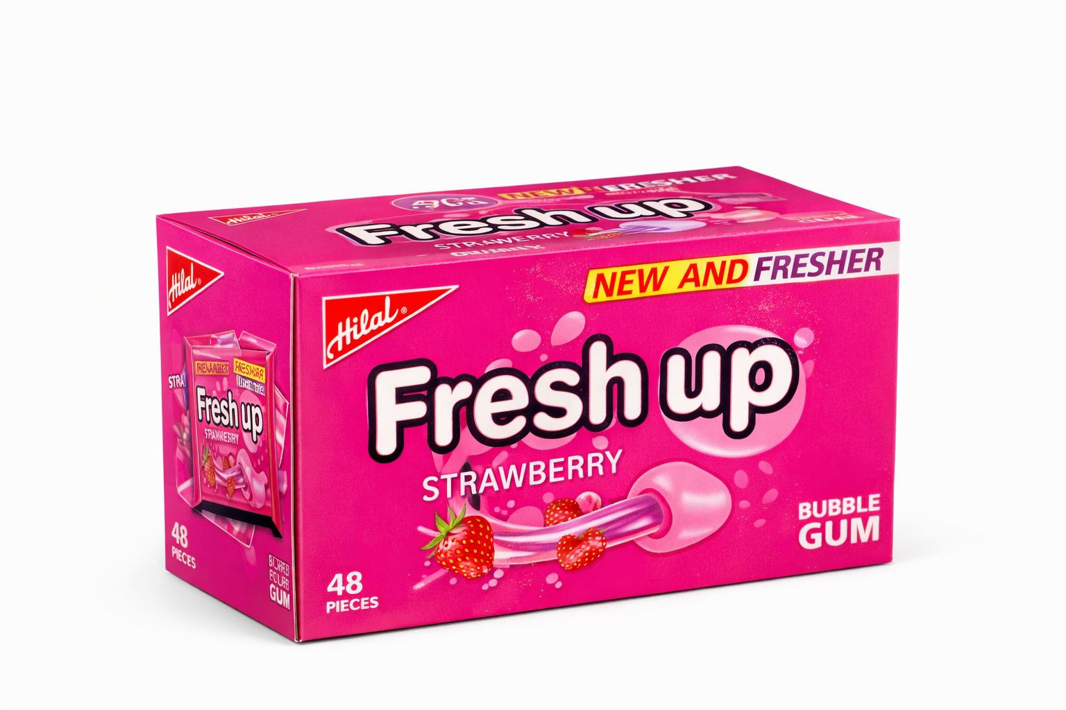 Fresh Up Strawberry Bubble Gum