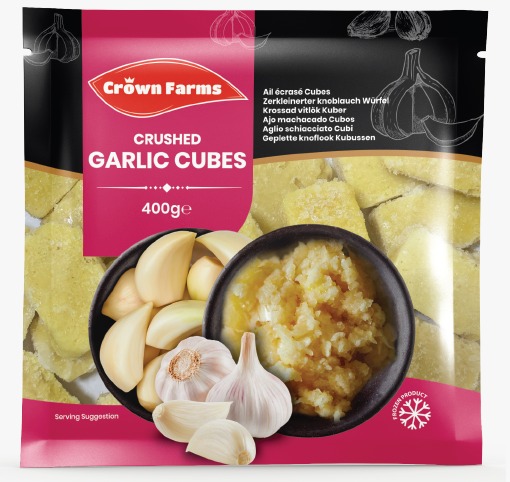 Crown Farms Crushed Garlic Cubes 400g
