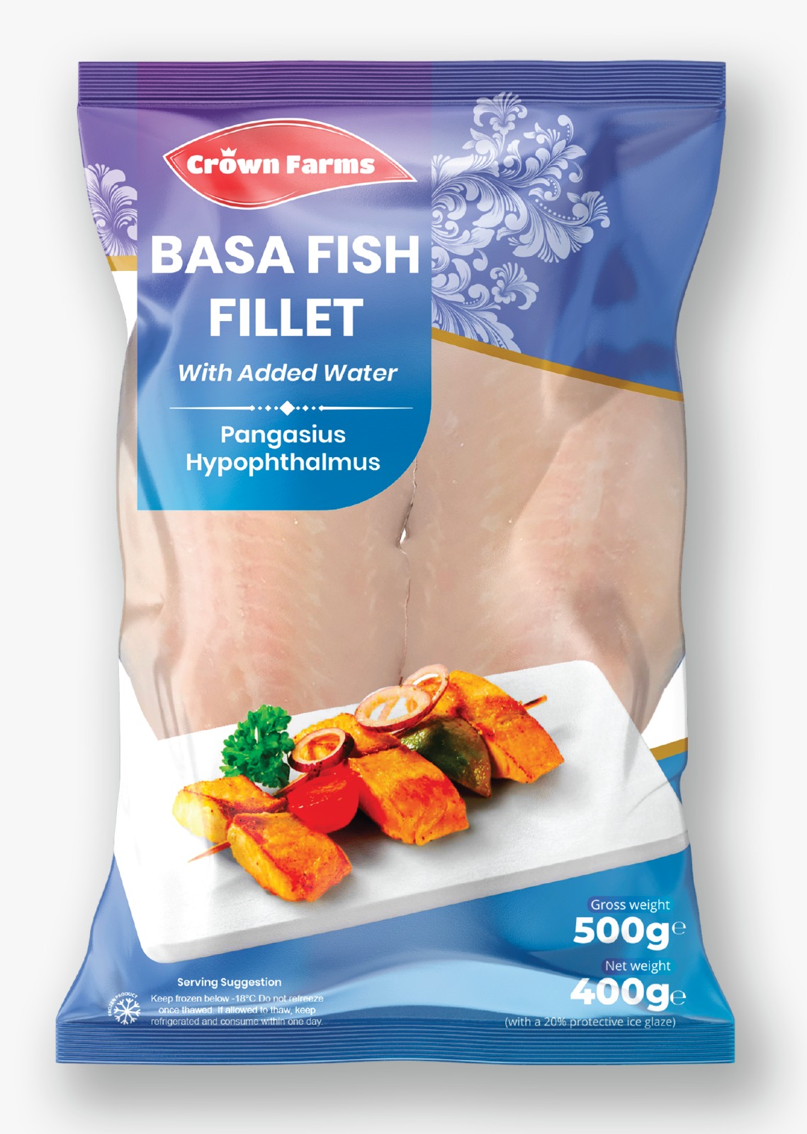 Crown Farms Basa Fish Fillet 400g