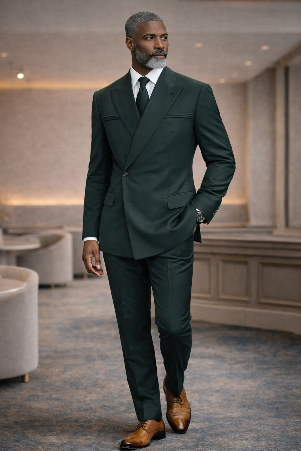 Classic Dark Green Men's Suit