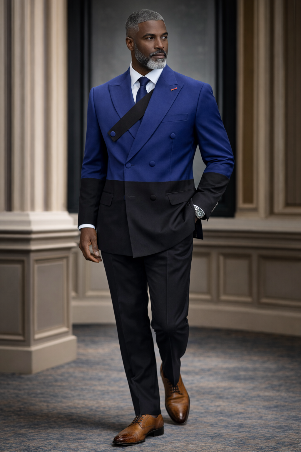 Two-Tone Double-Breasted Suit