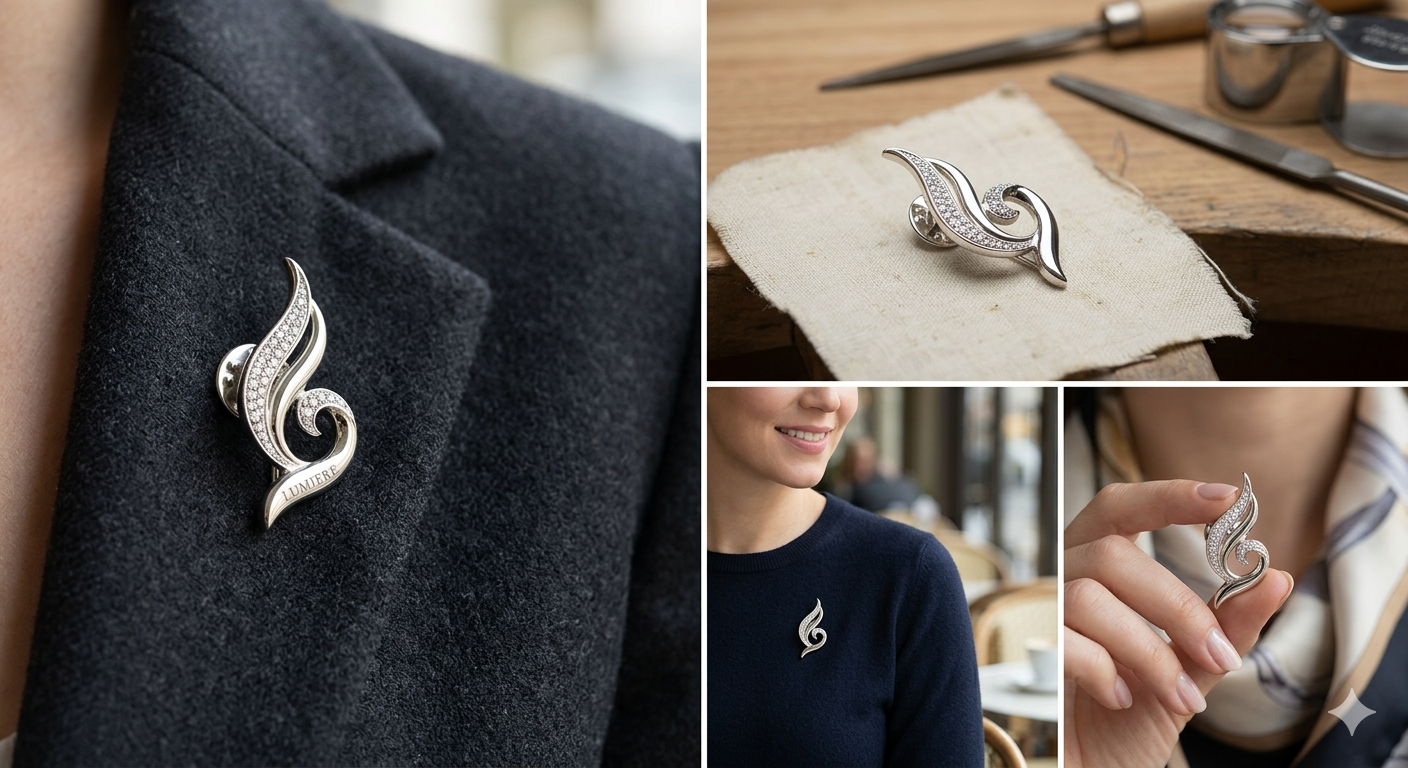 Lumier Sterling Silver Pin