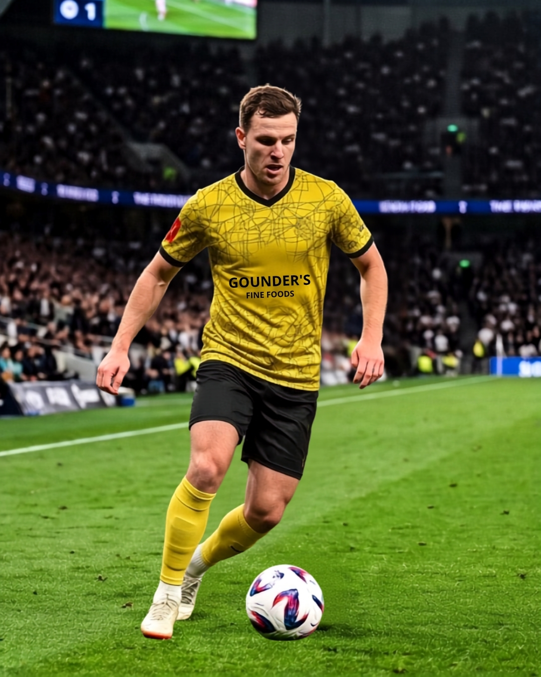 Yellow & Black Soccer Jersey Kit
