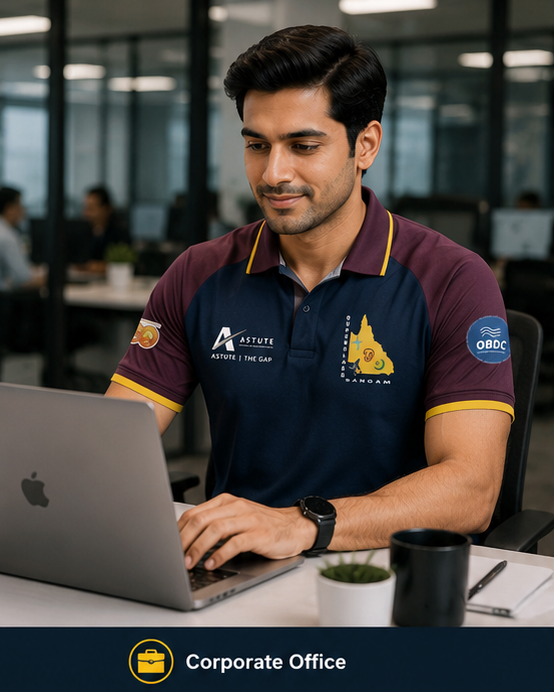 Blue Red Corporate Polo T-shirts