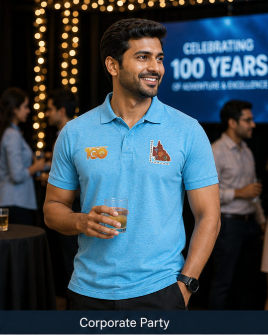Light Blue Corporate Polo T-shirts