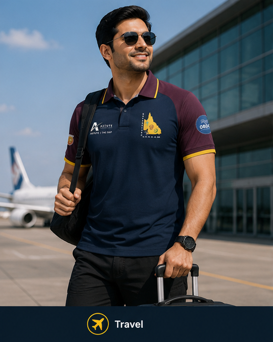 Blue Red Corporate Polo T-shirts