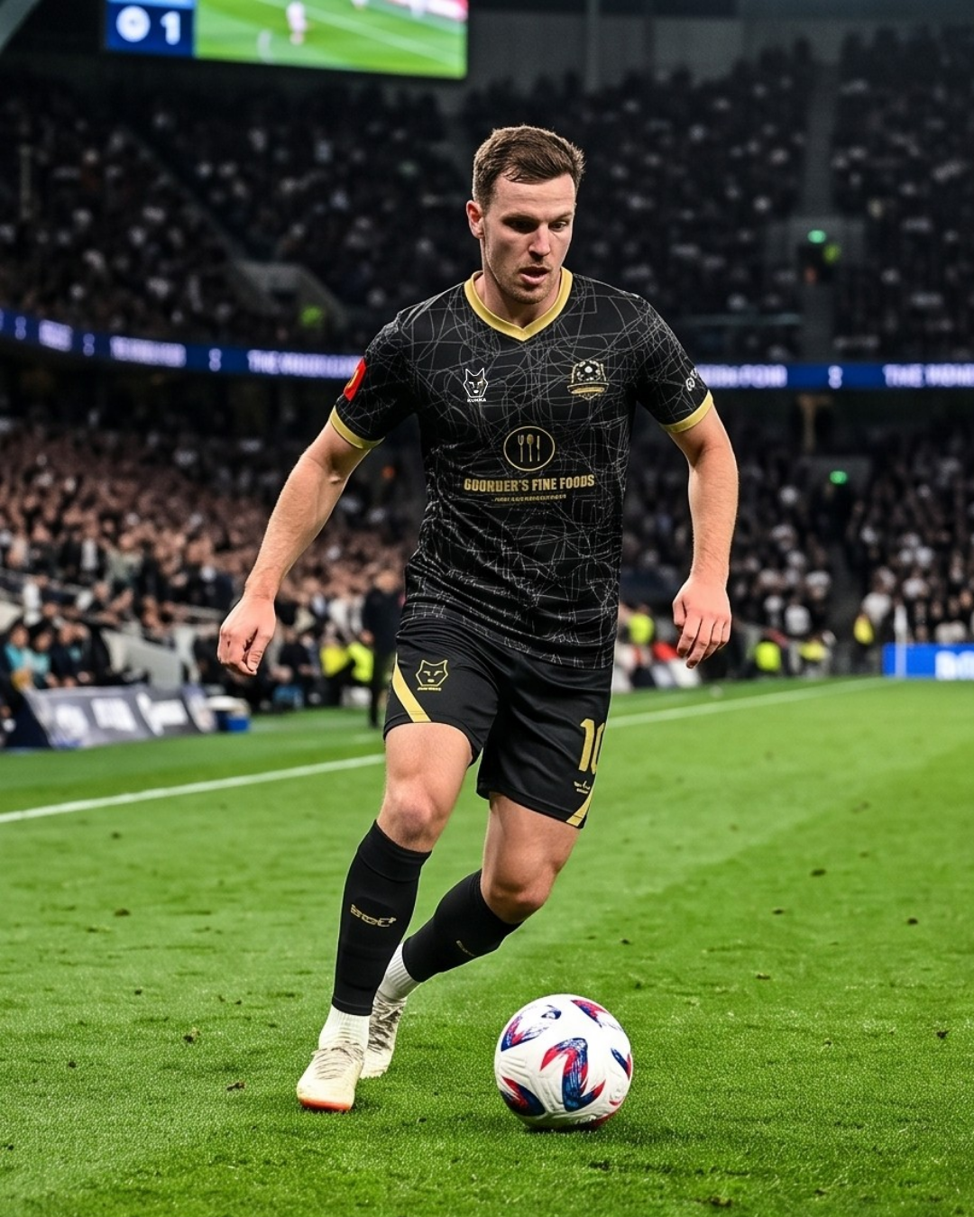Black & Gold Soccer Jersey Set