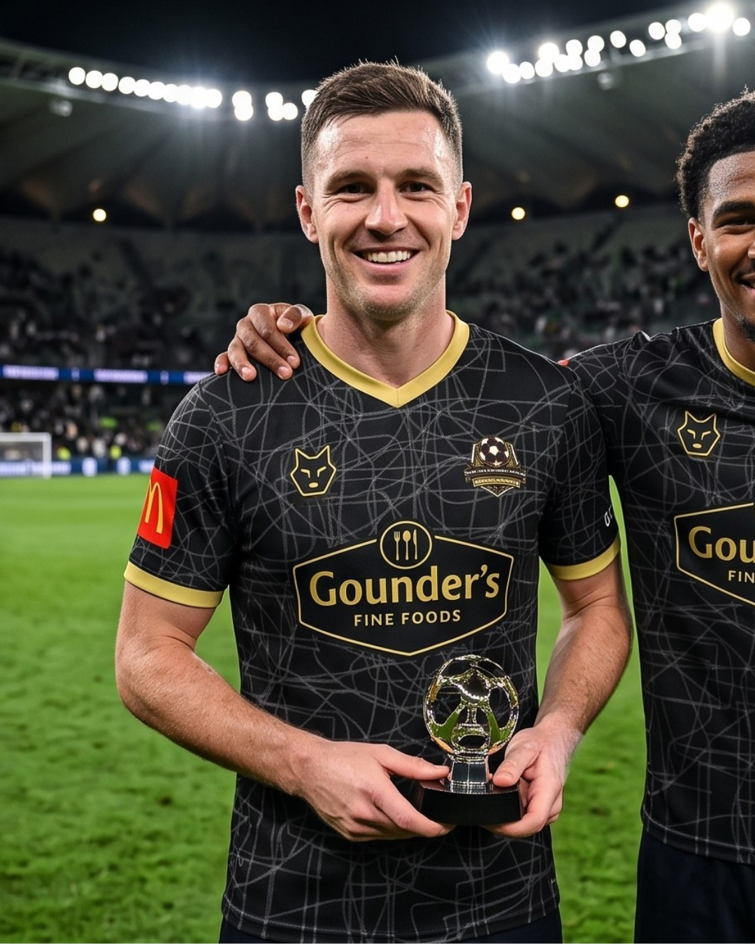 Black & Gold Soccer Jersey Set
