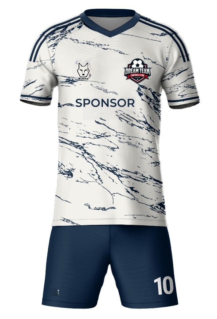 Marble Pattern Soccer Jersey Set