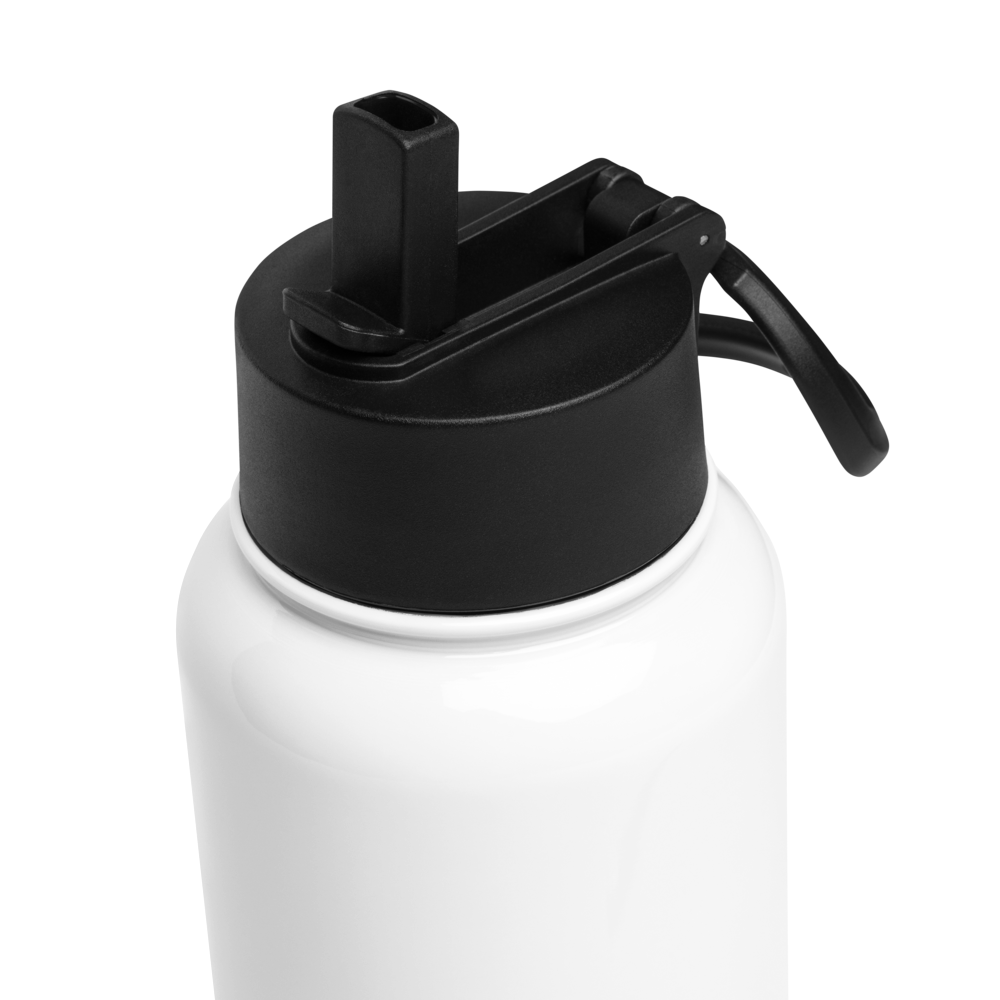 Stainless steel water bottle with a straw lid Queen of High Standards 