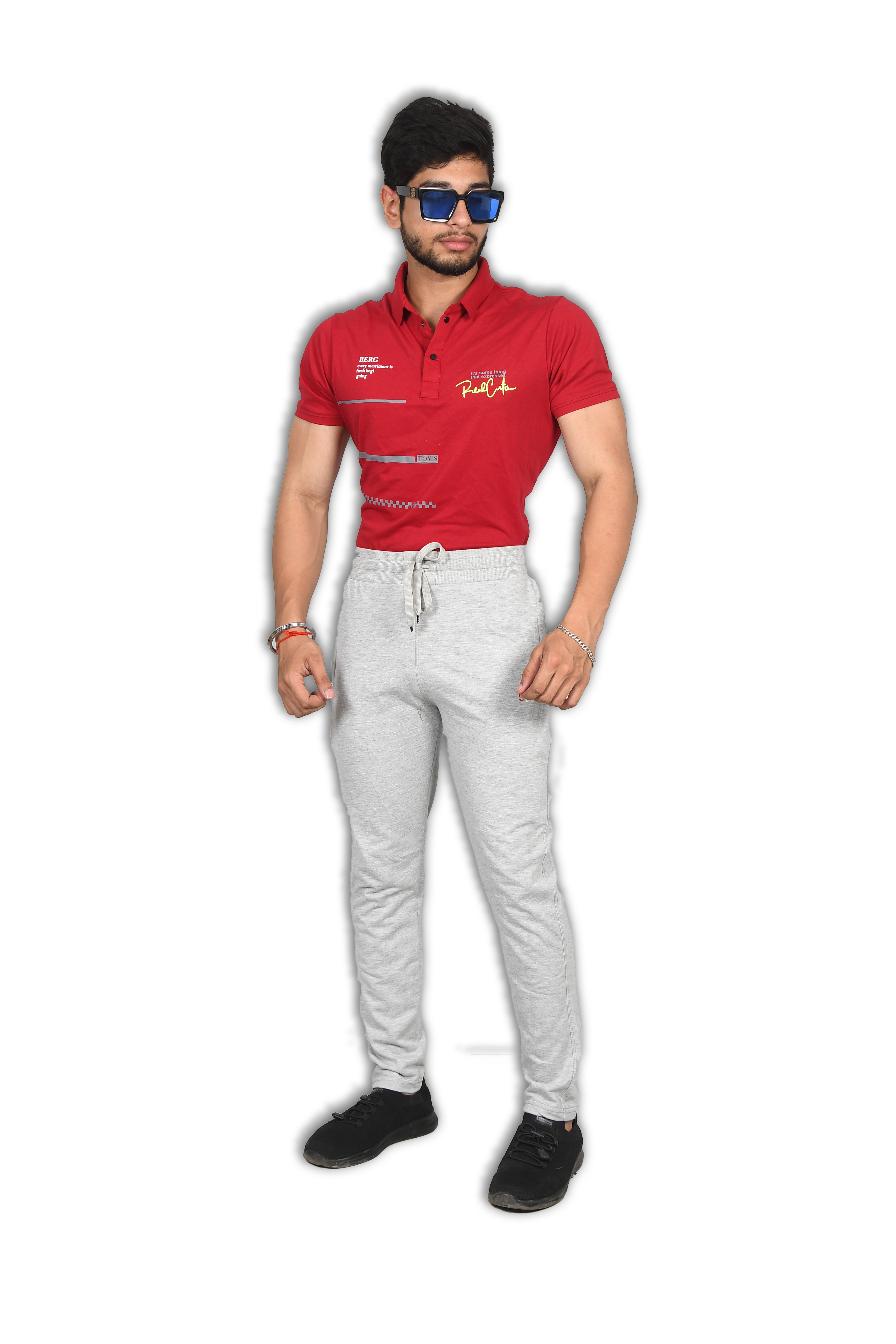 Red Graphic Polo Shirt