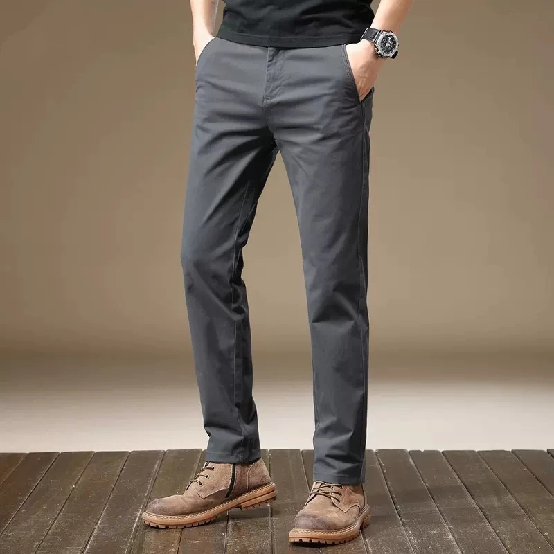 10 Color 28-40 Men's Cotton Stretch Trousers Casual Pants