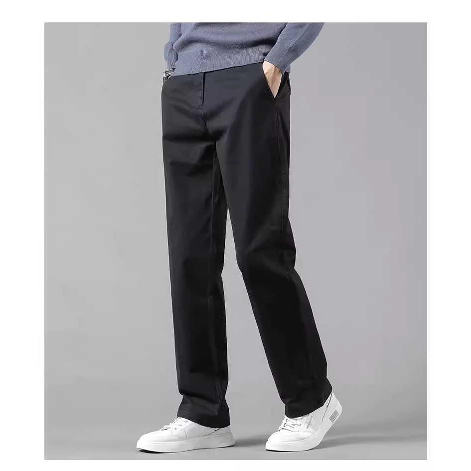 Men's Stretch Casual straight cut pants wide-leg pants
